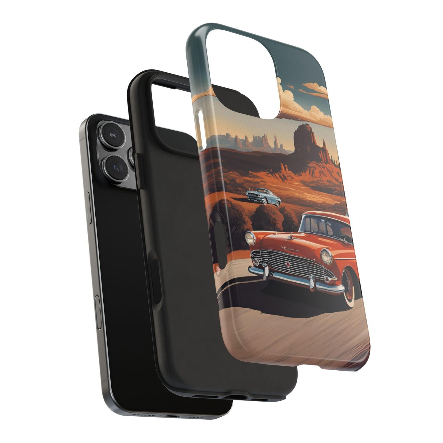 Retro Desert Car Phone Case | Route 66 Vibes for iPhone & Samsung - Joyful Moments Market